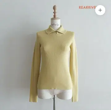 새상품 SeaRoomlynn Multi 넥 RIB 니트탑 허니