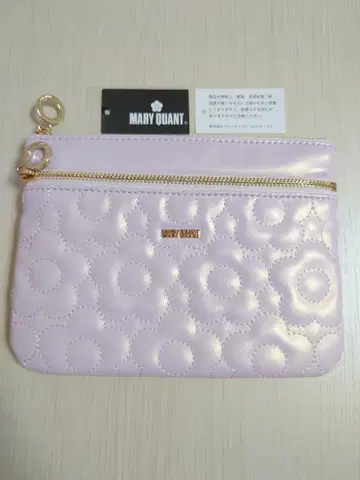 [인기] MARY QUANT 퀼트 폼 데이지 2 지퍼 파우치