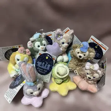 디즈니씨 더피&프렌즈 봉제 인형 참 세트