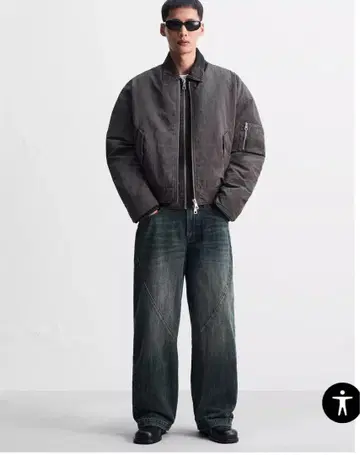 ZARA 벌룬 스티치 데님 EU38