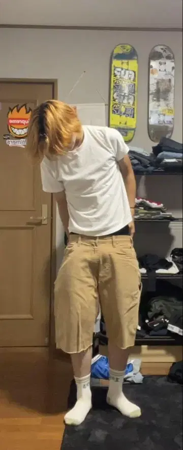 Dickies 베이지 숏팬츠