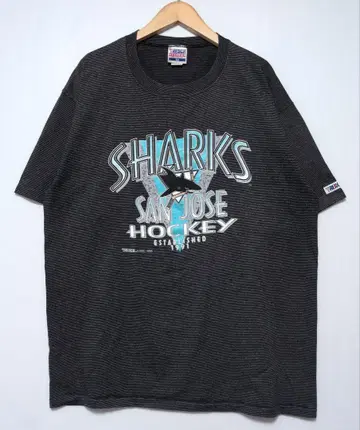 VINTAGE 산호세 샤크스 NHL USA 제 T셔츠 XL
