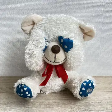 무료배송 피카부 곰 봉제 인형 움직이는 소리 선물 화이트 블루