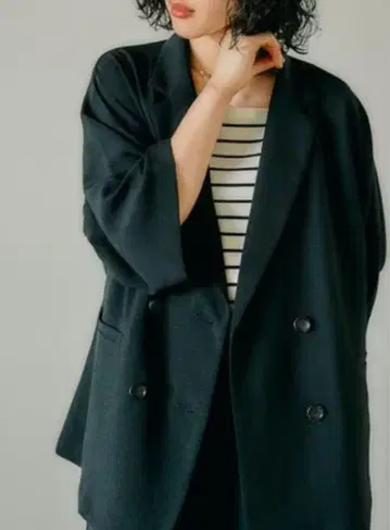 LEPSIM [ 린넨 라이크 드라이 시리즈 ] 루즈 W 5분 소매 자켓