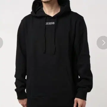 새상품 GUESS 게스 맨투맨 후드티 블랙 L 사이즈