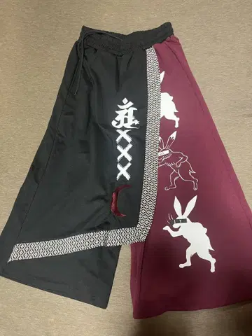 IMY 미야비무스비 아이마이 그래픽 와이드 팬츠 자수 와이드