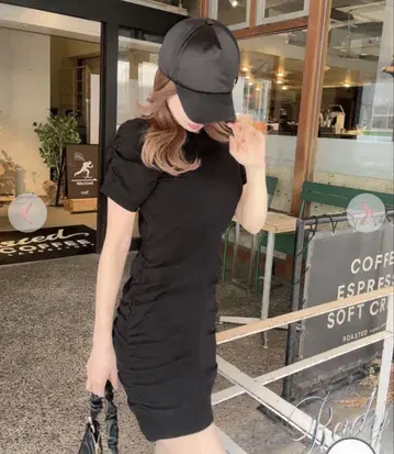 Rady 택 포함 새 상품 퍼프 슬리브 개더 원피스