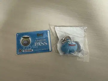 드래곤 퀘스트 에스콘 리얼 이벤트 슬라임 키링과 비지터 패스 세트