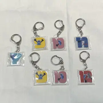 퍼펫 스슨 넘버 아크릴 키링 7, 9 x 2, 10 x 2, 11, 12