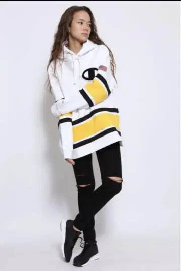 Champion X-girl 콜라보 후드티