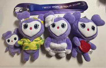 twice 사나 러블리 봉제 인형 넥스트랩 세트