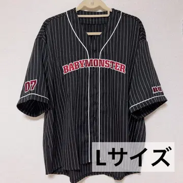 BABYMONSTER BATTER UP 베이스볼 셔츠 블랙 L 사이즈