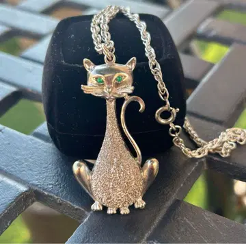 50'sVintage 고양이 목걸이 cat
