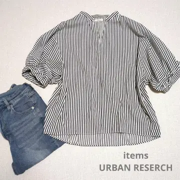 items URBAN RESERCH 스트라이프 셔츠 돌먼 스키퍼