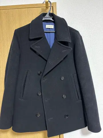 FACTOTUM 울 더블 브레스트 피코트 블랙
