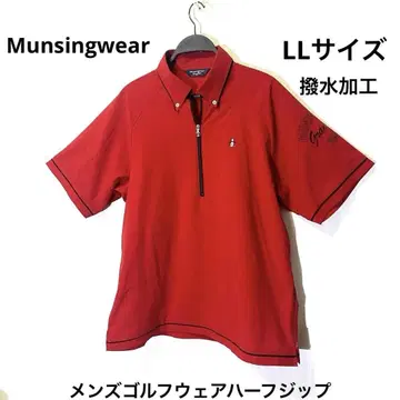 Munsingwear 남성용 골프웨어 하프 지퍼 발수 가공 LL