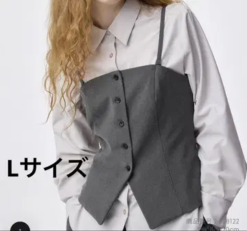 [새상품급] GU 프론트 버튼 뷔스티에 L