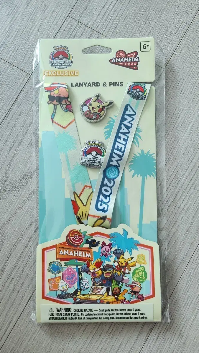 Pokémon World Championships 2025 Pin Badge Lanyard Set