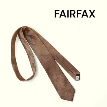 FAIRFAX 핸드메이드 헤링본 무늬 넥타이 골드 계열