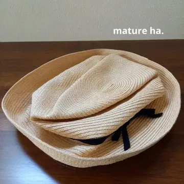 mature ha. 마츄아하 모자 블랙 리본