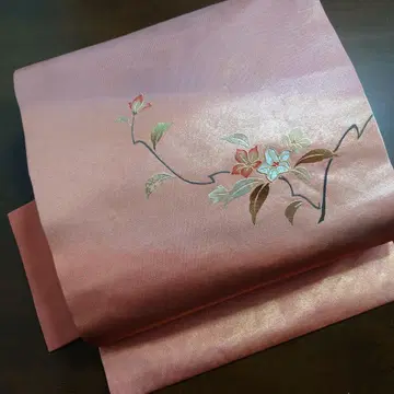 [보관품 새상품급] 나전 세공 후쿠로 나고야 오비 순수 실크