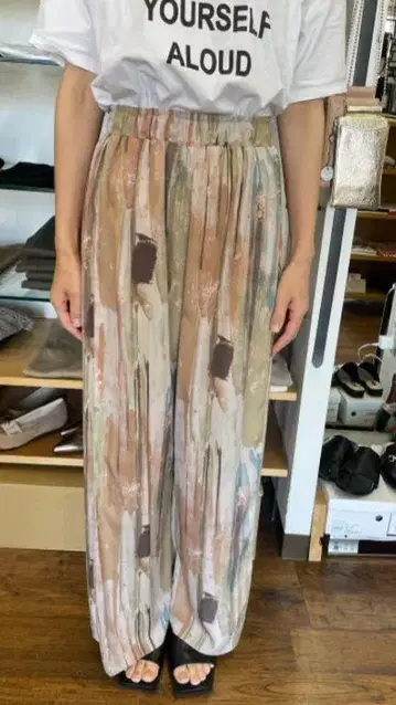 EimeeLow 오일 페인트 팬츠