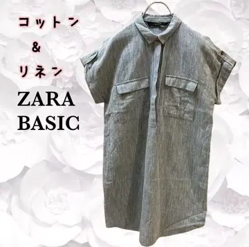 자라 베이직 [ ZARA BASIC ] 셔츠 [ F ] 블루 코튼 린넨