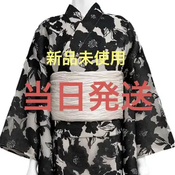 새상품 GRL 유카타 오간자 꽃무늬 세퍼레이트 2way