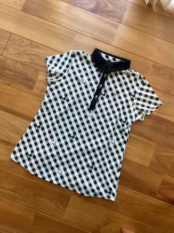 먼싱웨어 Munsingwear 미키 반팔 체크 셔츠