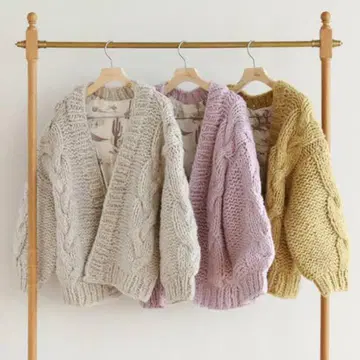 SeaRoomlynn Handmade 니트 자켓 라이트 그레이