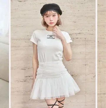 웹 완판 darich 자수 로고 티셔츠