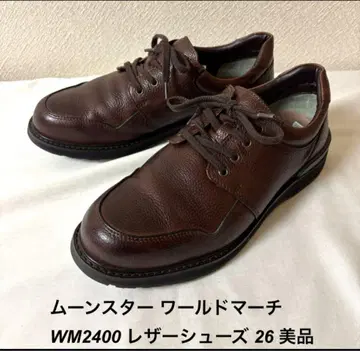 새상품급 문스타 월드마치 WM2400 가죽 신발 26