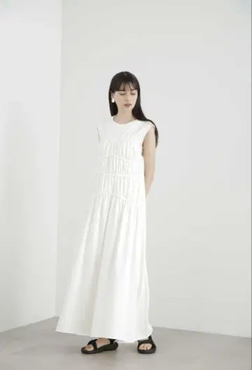 JILL STUART 개더 저지 원피스