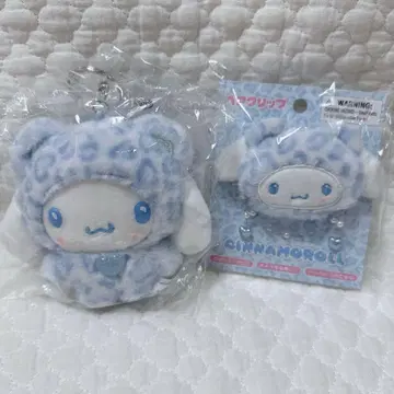 산리오 시나모롤 마스코트 헤어 클립 세트 곰