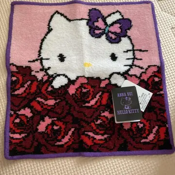 헬로키티 50th ANNASUI 콜라보 셔닐 핸드 타월