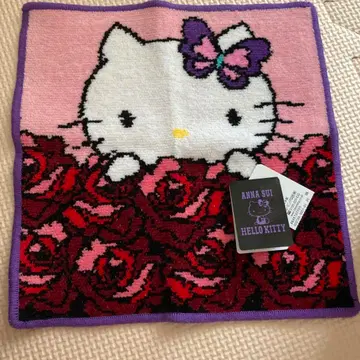 헬로키티 50th ANNASUI 콜라보 셔닐 핸드 타월