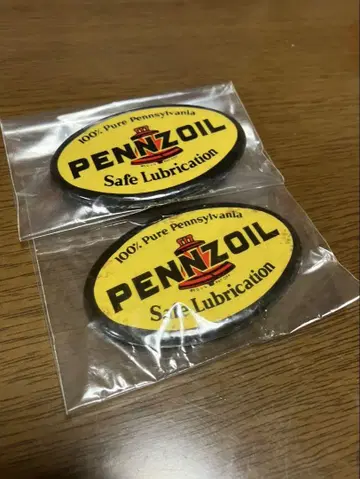 펜조일 pennzoil 캔뱃지 2개