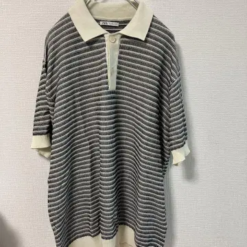 ZARA 자라 피케 셔츠 보더 반팔 부드러운 원단