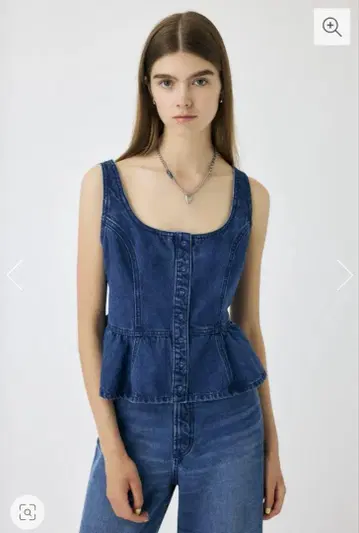 MOUSSY SQUARE NECK 데님 뷔스티에