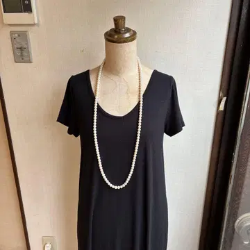 화이트 펄 3단 롱 목걸이 길이 50cm