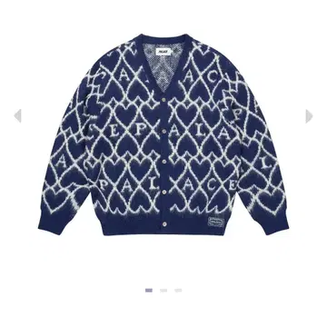 palace HAIRY HEART KNIT BLUE