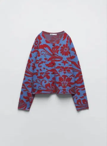 ZARA 자카드 니트 가디건
