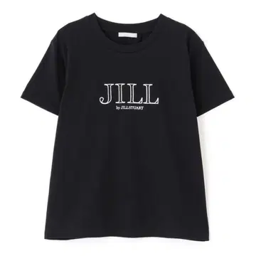 질 바이 질 스튜어트 오가닉 코튼 로고 라인 자수 T셔츠 JILL