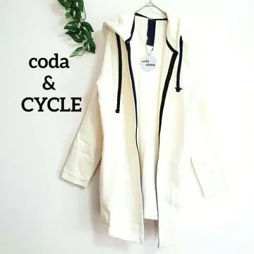 [ coda & CYCLE ] 미사용 속기모 롱 후드티 아이보리