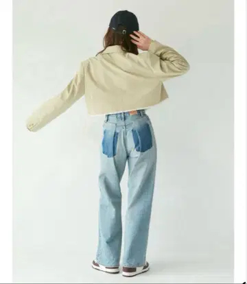 [ Ungrid ] 리메이크 디자인 루즈 데님 블루