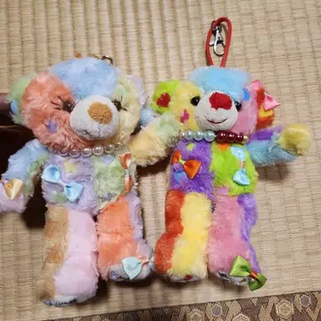 컬러풀 봉제 인형 2개 세트