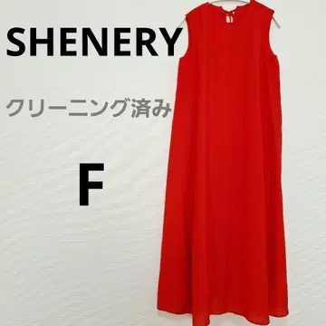 SHENERY 시너리 슬리브리스 롱 원피스 플레어 F 새상품급