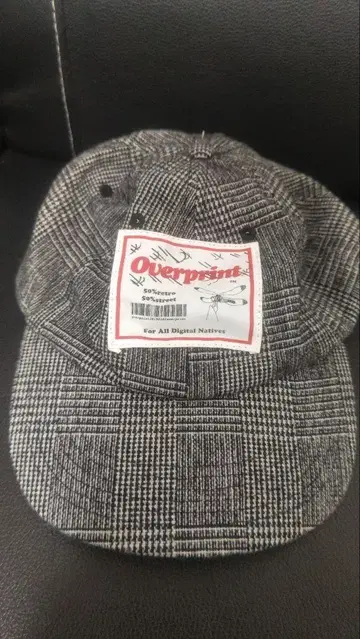 overprint 캡 모자 햇 그레이