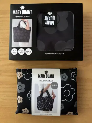 MARY QUANT 리유저블 백 2매 세트 마리콴트 에코백
