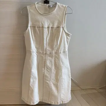 ZARA 자라 데님 미니 원피스 화이트
